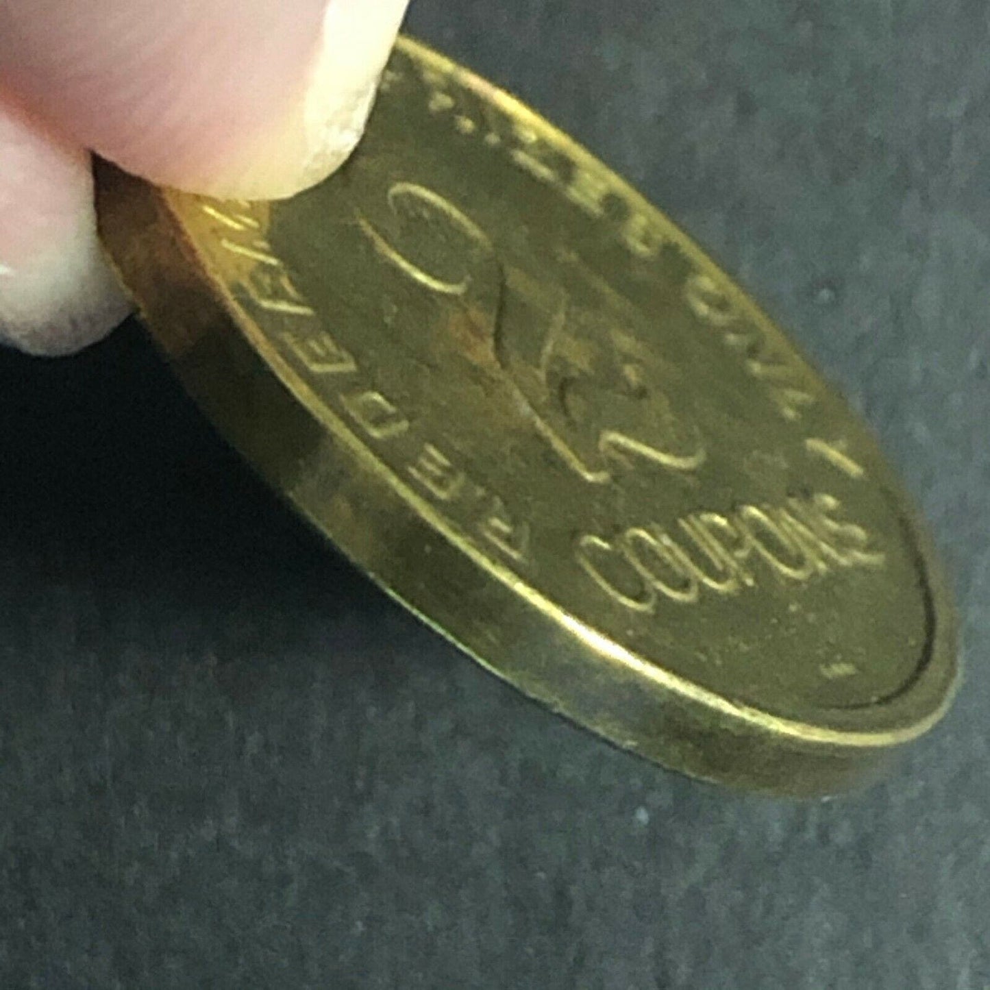 20.35mm Tilt Family Amusement Center Brass Arcade Token - Fauver Collection
