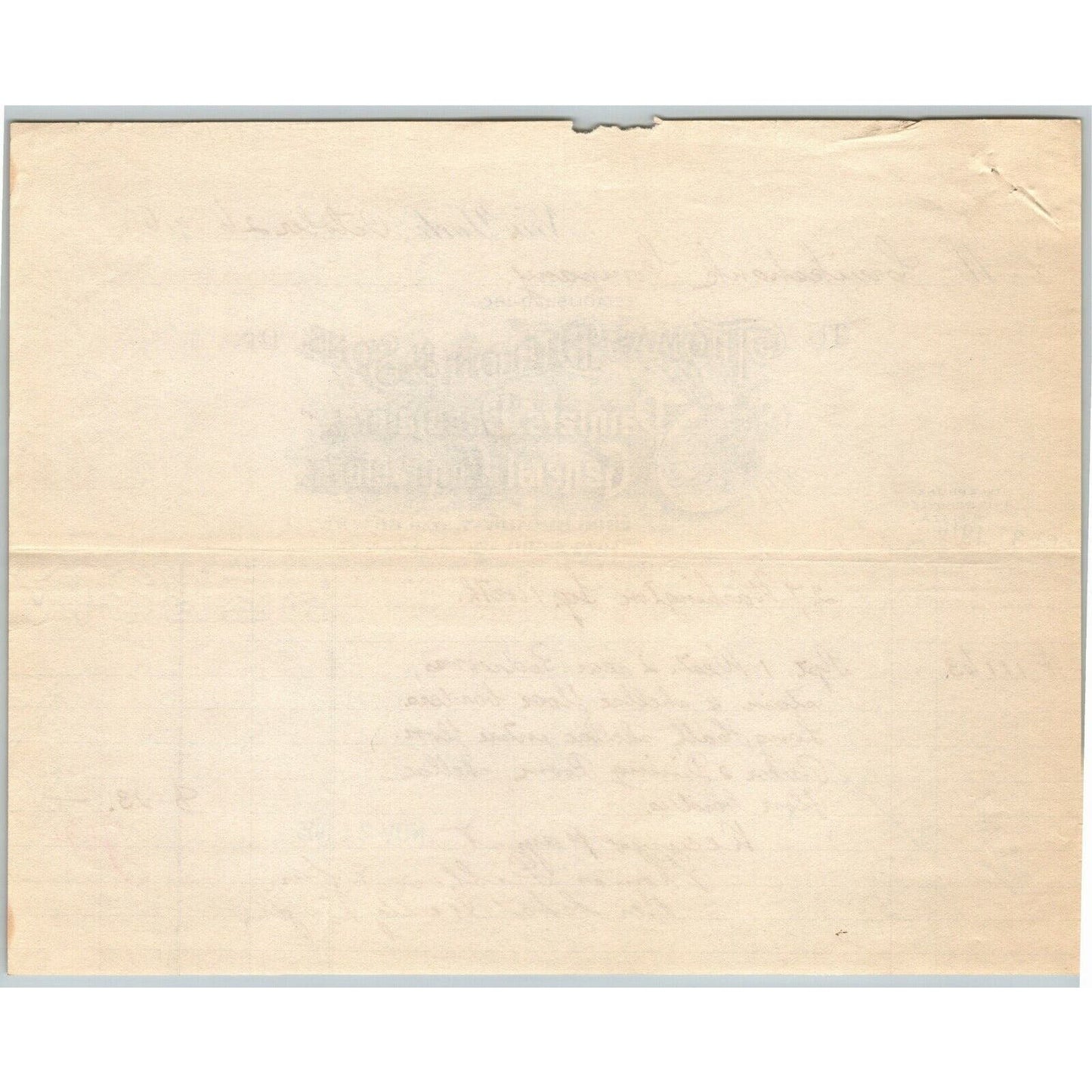 1916 "Thomas Dillon & Sons" General Contractors Billhead Letterhead 3rd Ave NYC