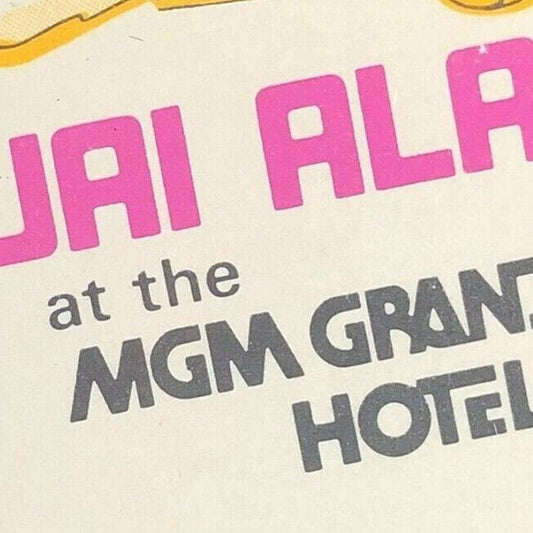 70's-80's Full Matchbook "MGM Grand Jai Alai" Las Vegas, NV