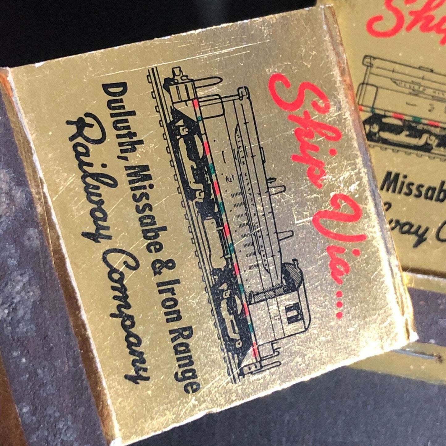 Pair Vintage Duluth Missabe Iron Range Railway Railroad Matchbooks c1960's