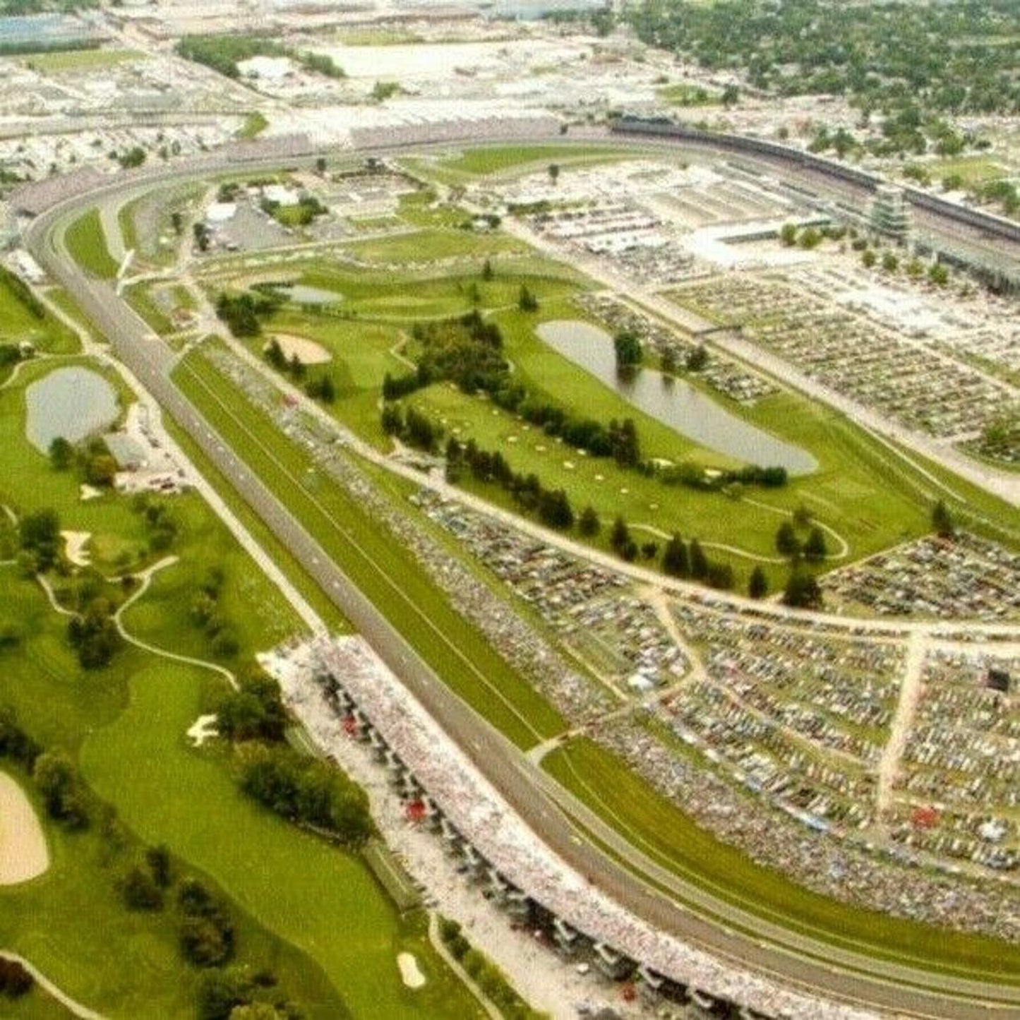 Vintage Indy 500 Postcard c2001 "Motor Speedway" 4" x 5 3/4" NOS