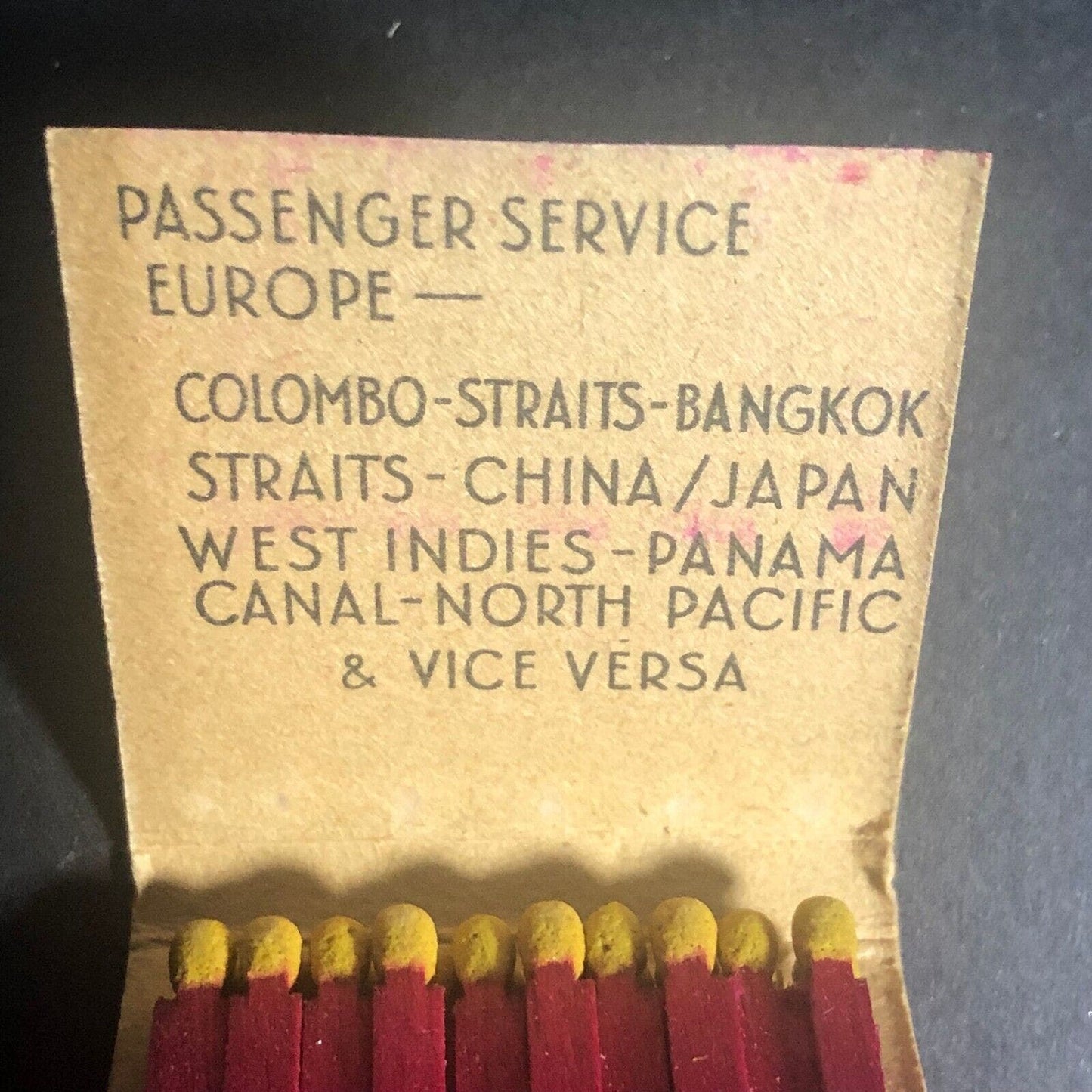 East Asiatic Co. Europe Passenger Full 20-Str Wooden Matchbook c1930's-40's VGC