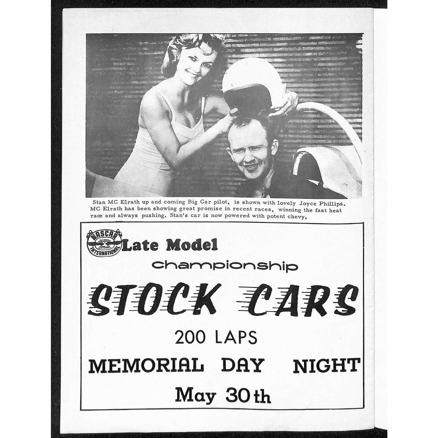 Scarce May 6 1961 CRA Big Car Auto Racing Program Ascot Park Gardena, CA