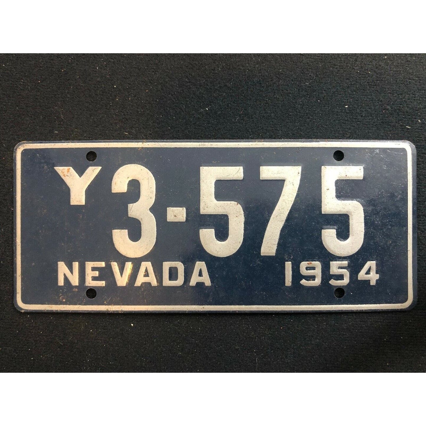 1953-54 General Mills Wheaties Tin Mini Bicycle License Plate - Nevada
