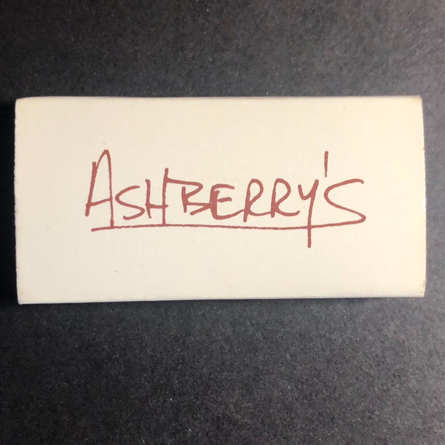 Ashberry's Restaurant Broadview, IL Matchbox Matchbook c1985-88 Scarce