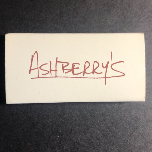 Ashberry's Restaurant Broadview, IL Matchbox Matchbook c1985-88 Scarce