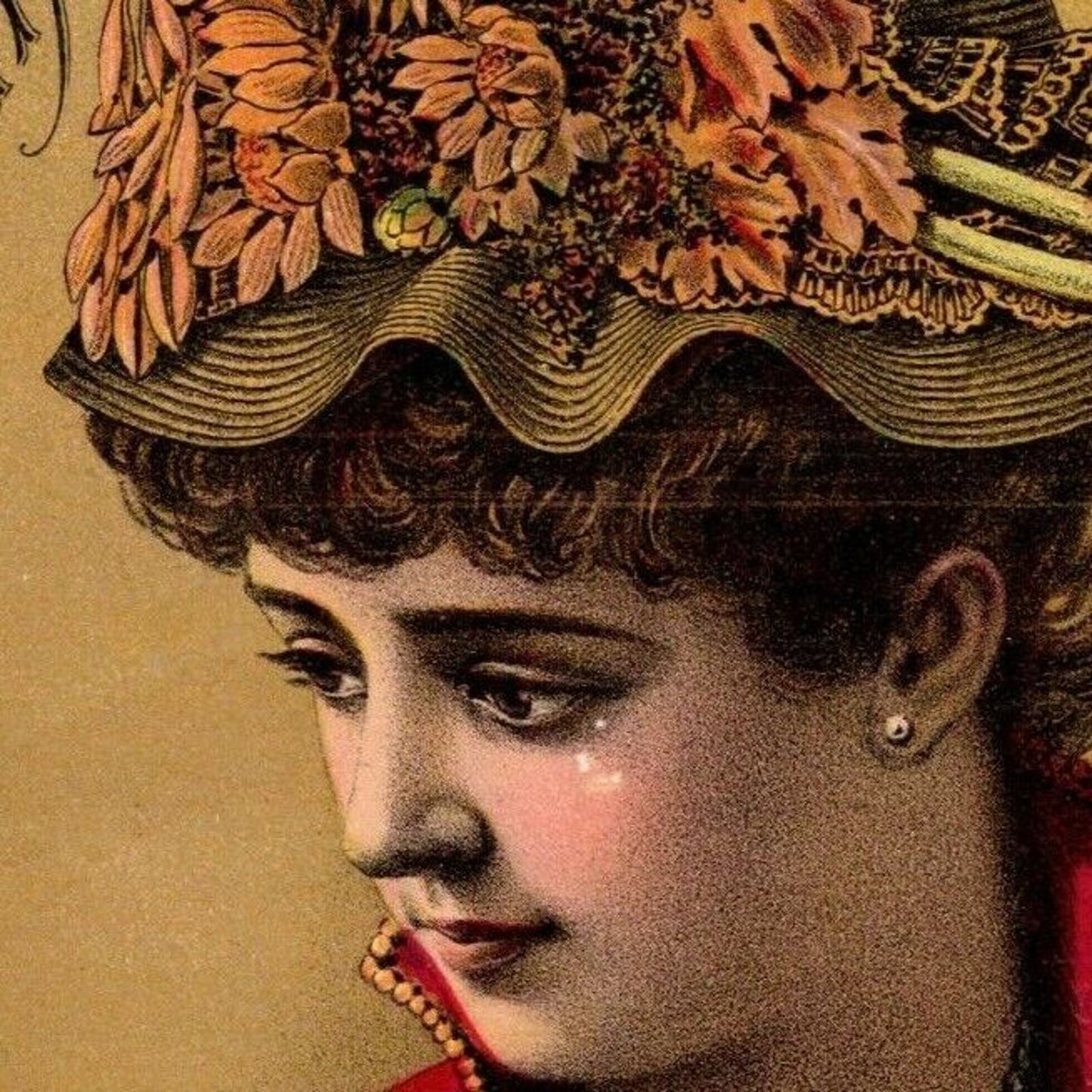 1885 New Orleans World's Fair Hill Bros. Millinery Large Victorian Trade Card