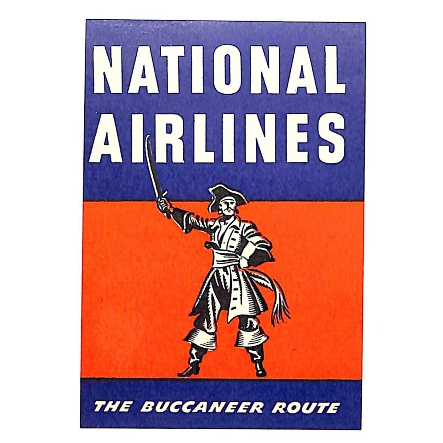 National Airlines "The Buccaneer Route" Gum Label VGC