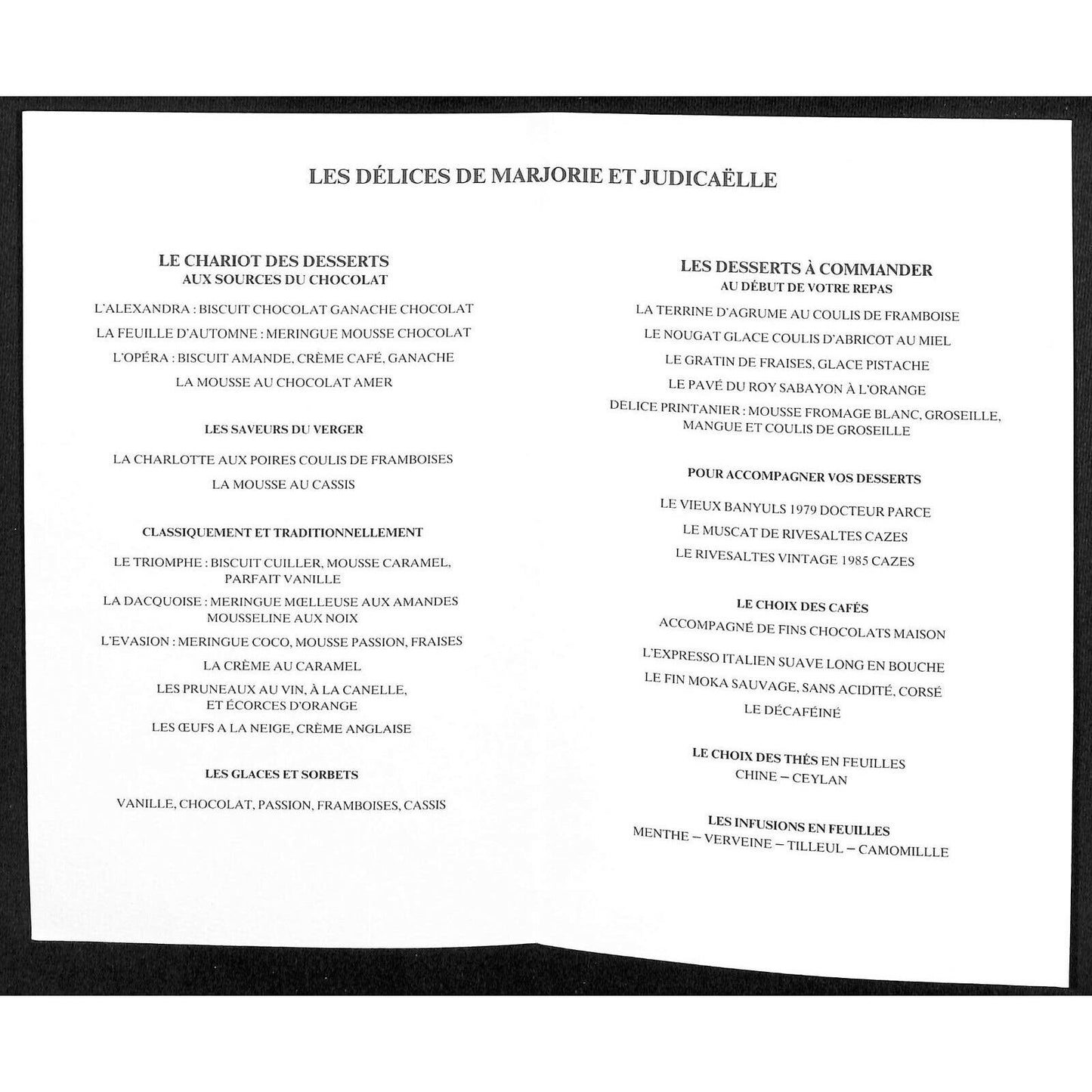 G.G. Boyer Reims French Language Restaurant Menu 1988 Signed by ??