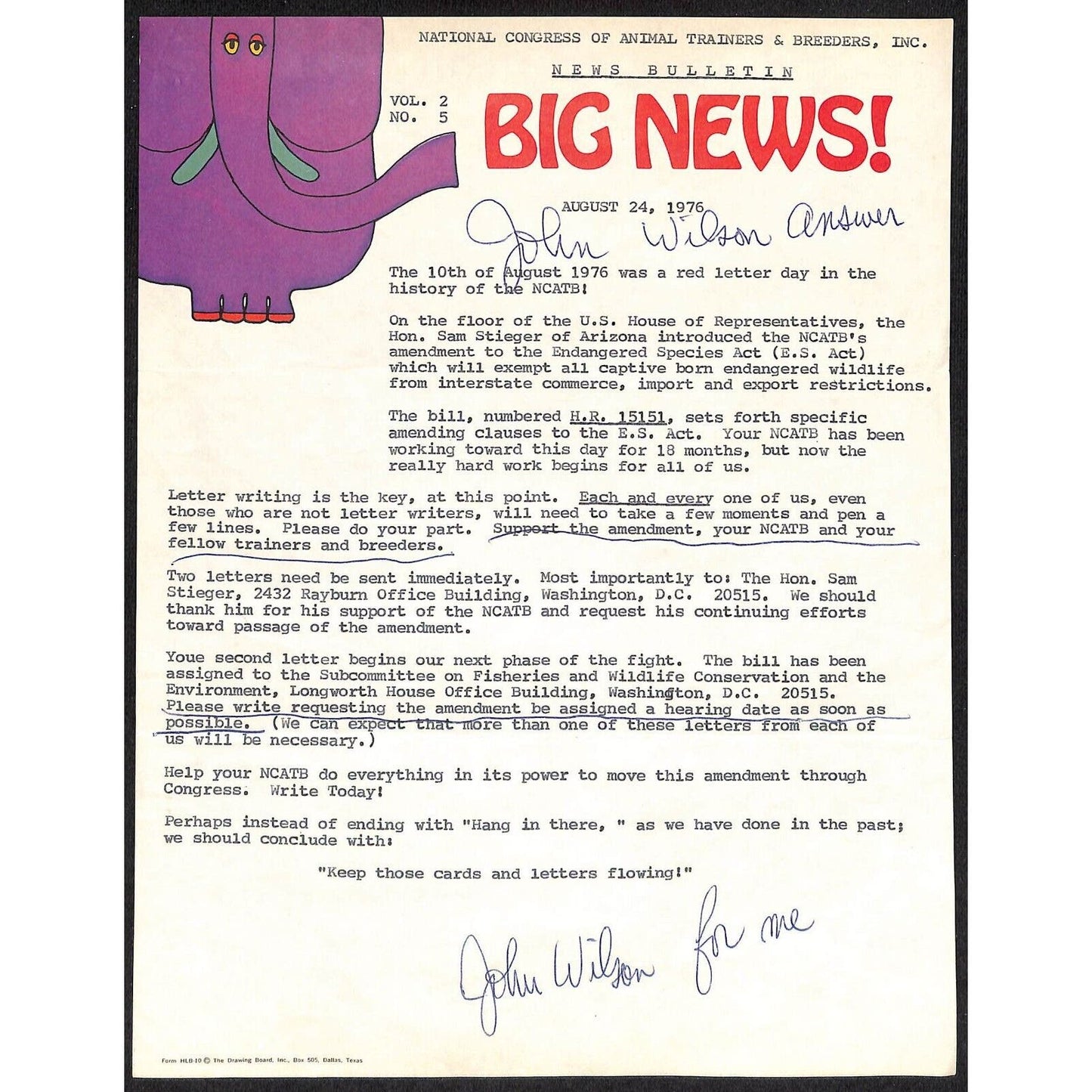 Group of Mostly 1970's Circus Letterheads & 2 1960's Hand Written Cards