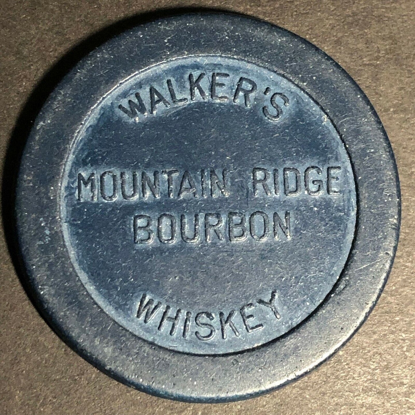 Blue Walker's Mountain Ridge Bourbon Advertising Poker Chip Eisenstadt