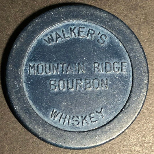 Blue Walker's Mountain Ridge Bourbon Advertising Poker Chip Eisenstadt