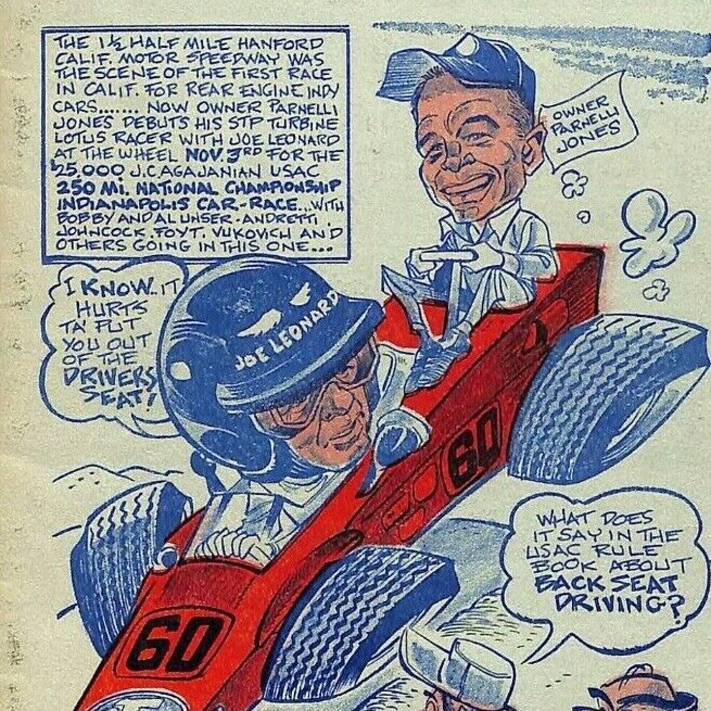 Scarce Nov 3 1968 USAC "California 250" Auto Racing Program Hanover Speedway 40p