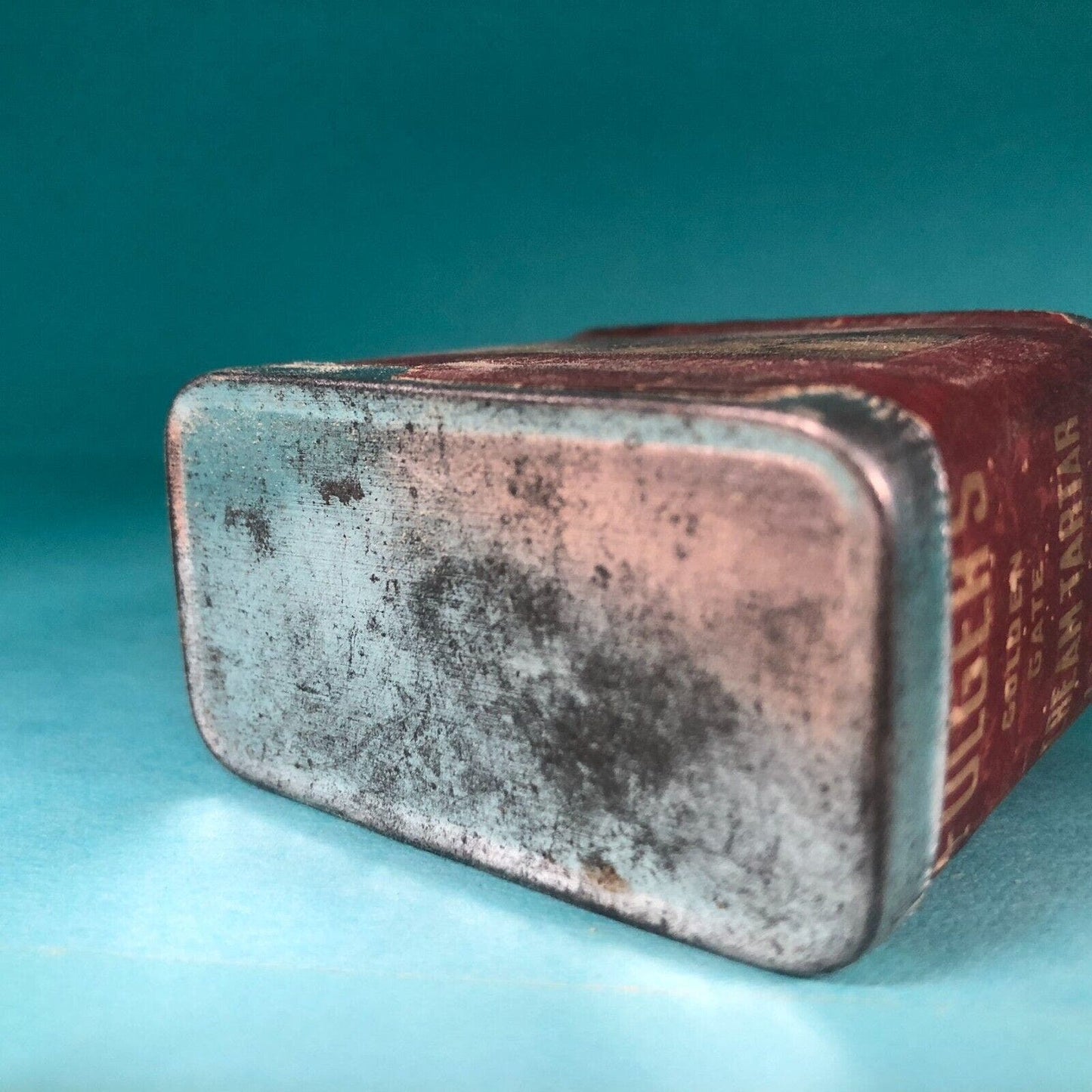 Folder's Golden Gate Cream Tartar Spice Tin 1 7/8"h c1920's-30's Scarce