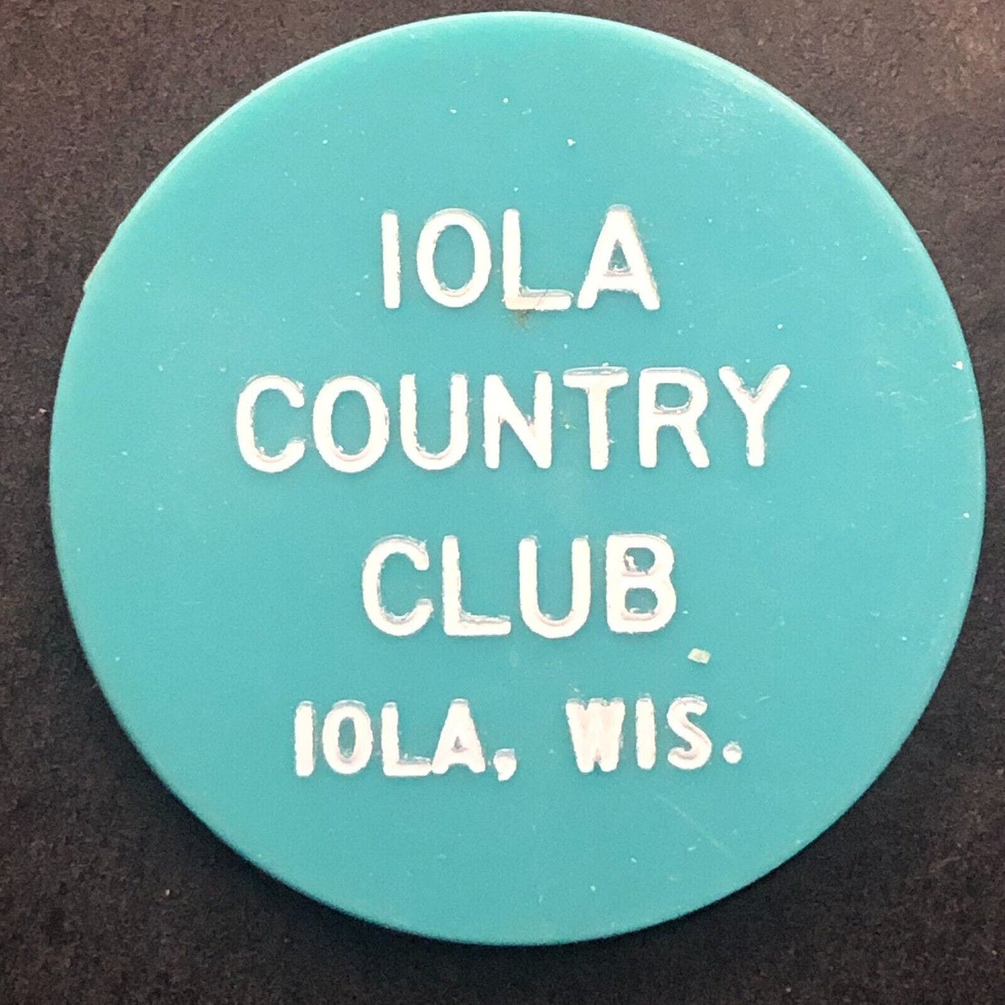Iola Country Club WI Plastic $1 Trade Token 31.25mm c1960's-70's