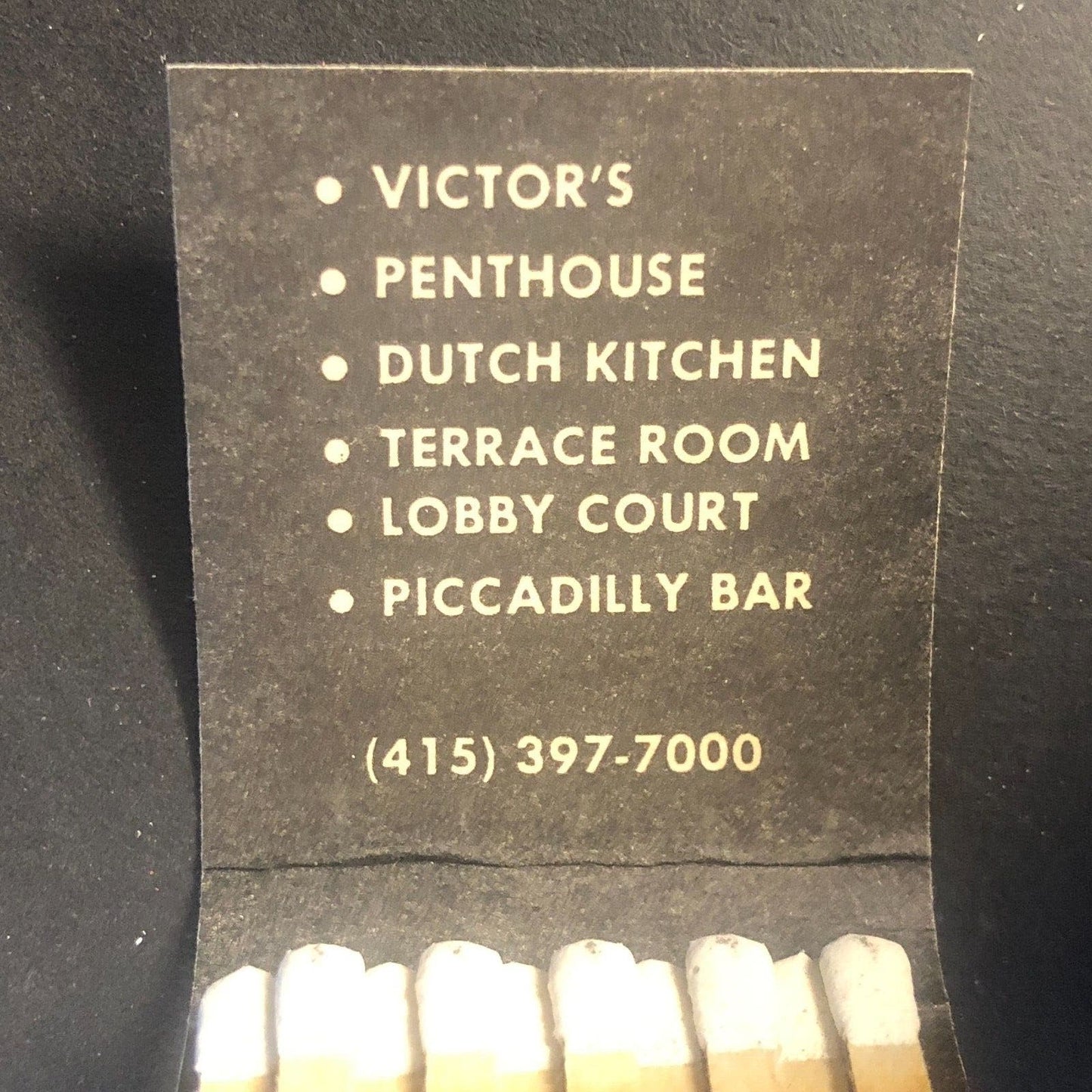 Hotel St. Francis San Francisco Vintage Full Matchbook c1960's-73 VGC