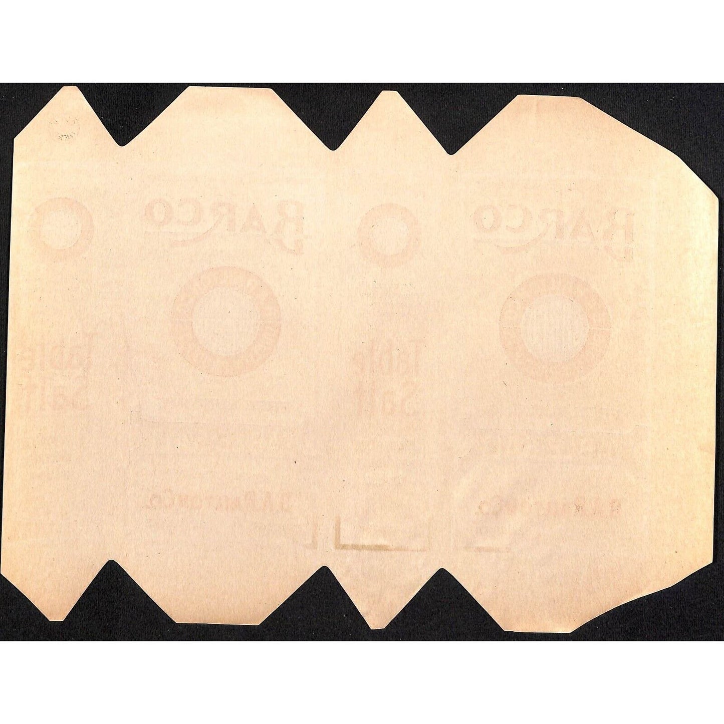 Barco Brand Table Salt Paper Label c1920's-30's B.A. Railton Chicago Scarce