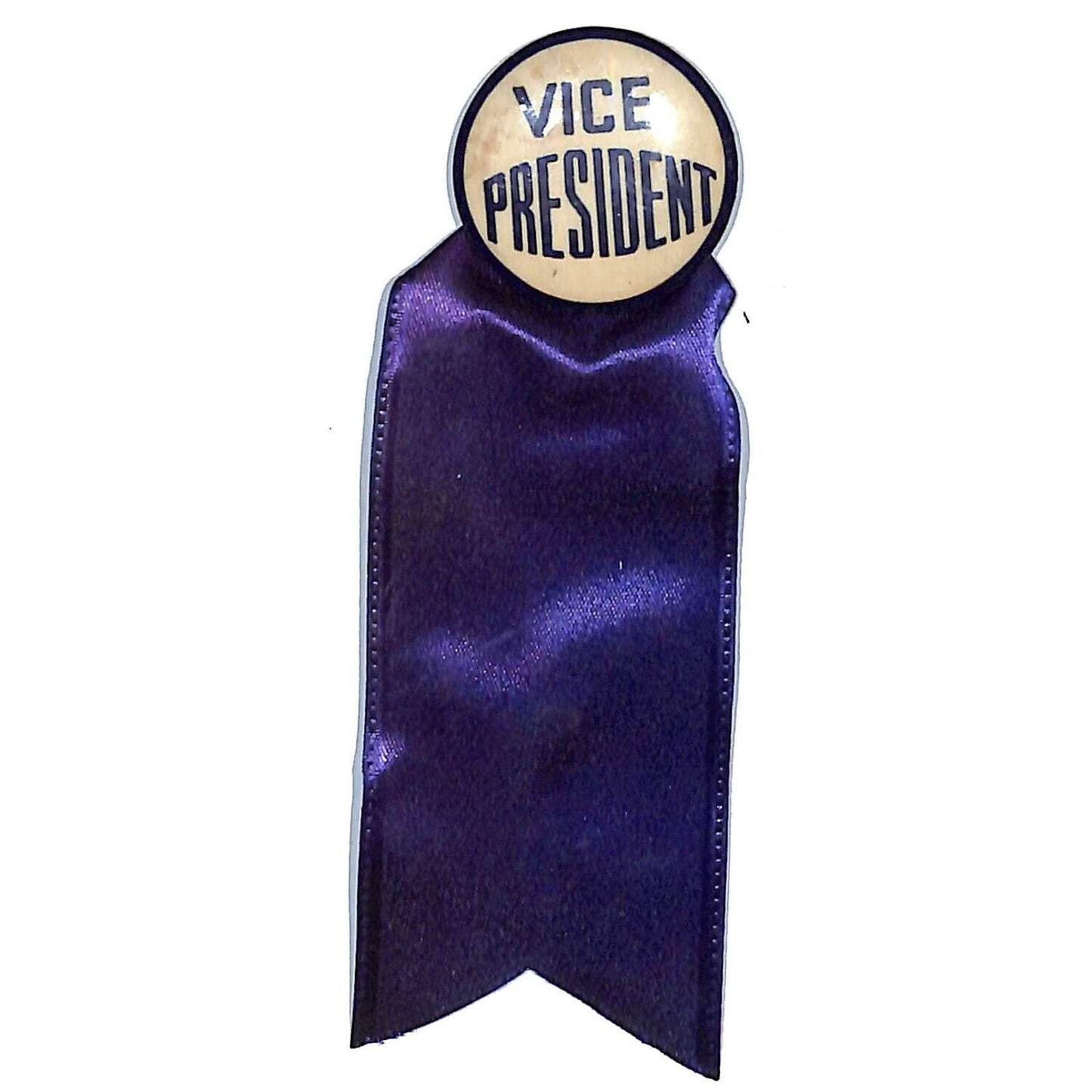 "Vice President" Pinback Button Ribbon Phila. Badge Co. c1940's- 50's