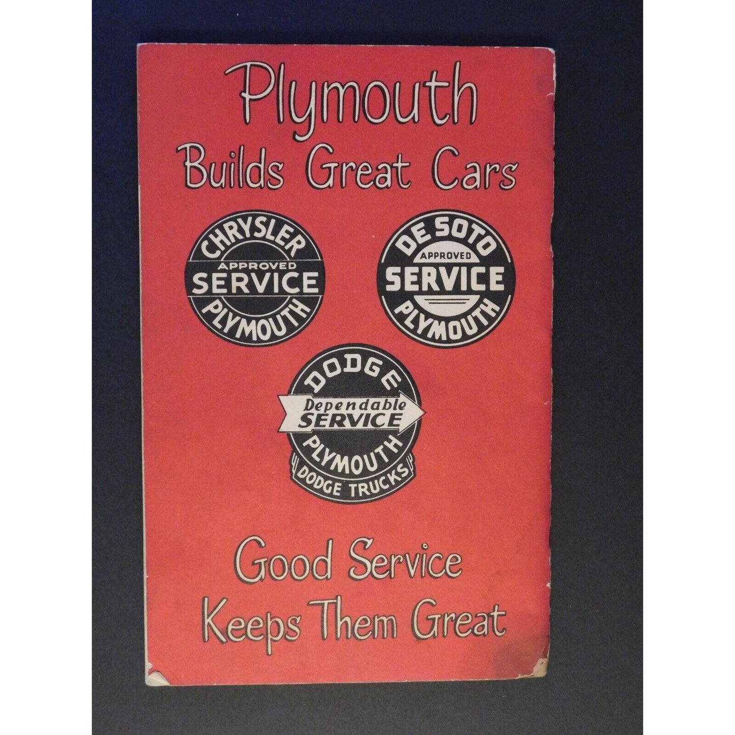 1947 Plymouth 48pg "The Inside Story" Booklet w/cover & Mopar Radio Man