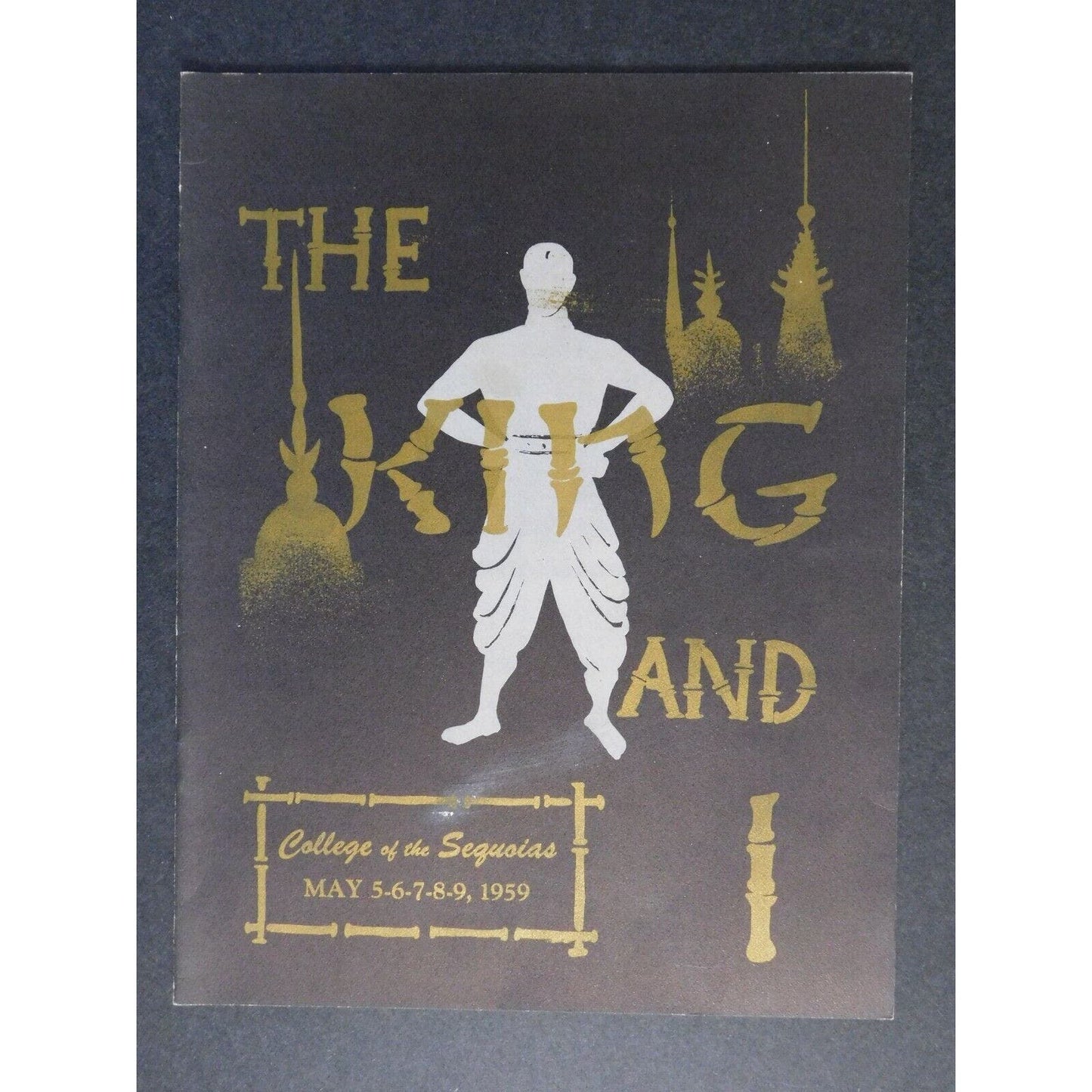 College Sequoias Tulare Civic Light Opera "The King and I" 16p Program 1959