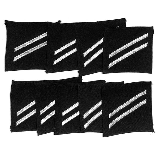 9 Vintage Navy Seaman Apprentice? Double White Stripe Patches NOS - VGC