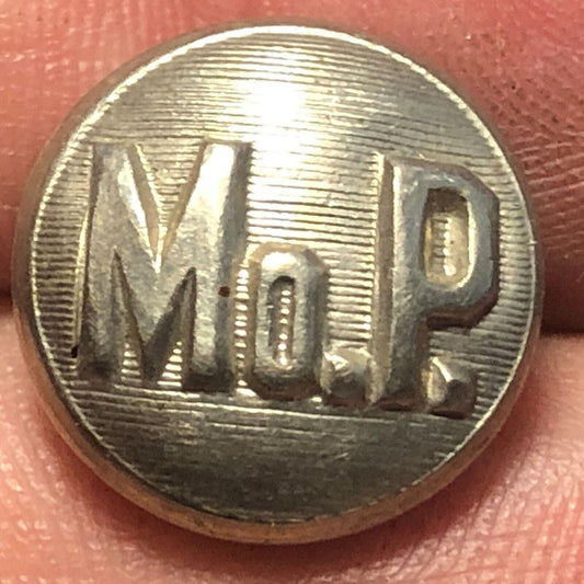 Missouri Pacific Railroad Brass Uniform Button 1/2" Convex Superior Quality