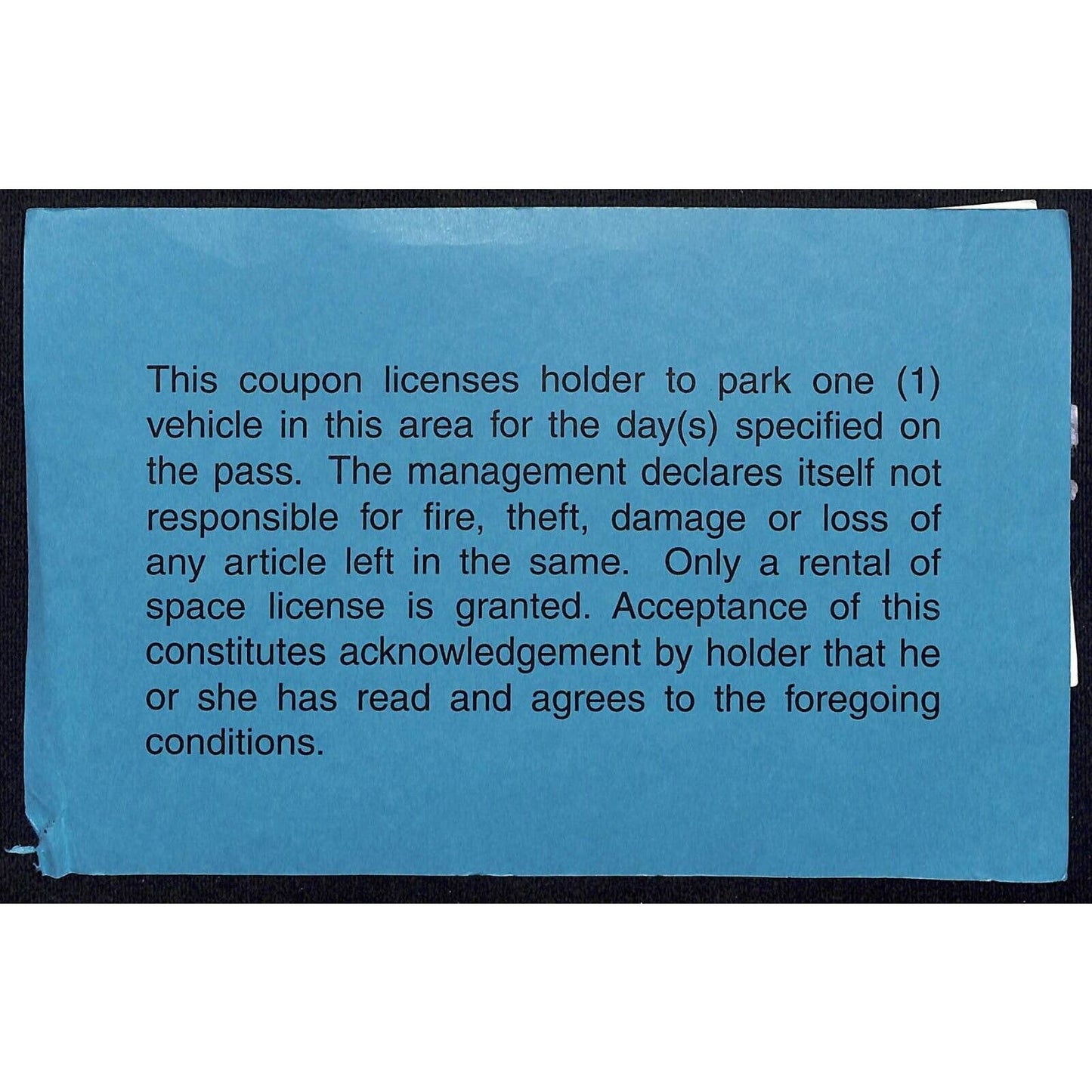 1999 Longhorn 500 Texas Motor Speedway Press Parking Pass +