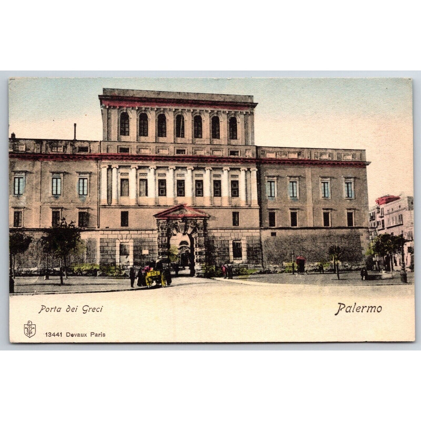 Gate of the Greeks Palermo Sicily Italy Postcard c1901-1907 NP