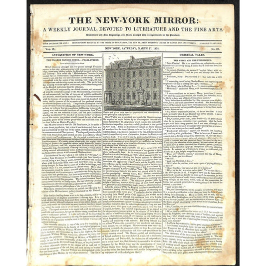 New-York Mirror Weekly Journal Literature Fine Arts Newspaper 3/17/32 8pp