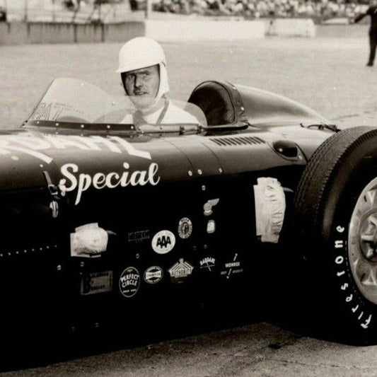 Indy 500 RPPC Postcard "1955 Jimmie Davies" Official Race Photo Unposted VGC