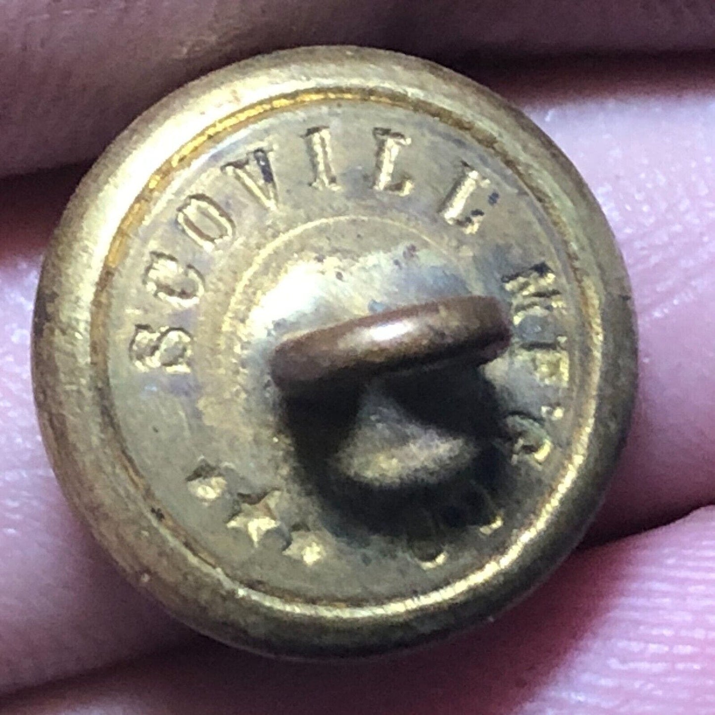 Erie Railroad Uniform Button Brass - 1/2" Convex Scovill