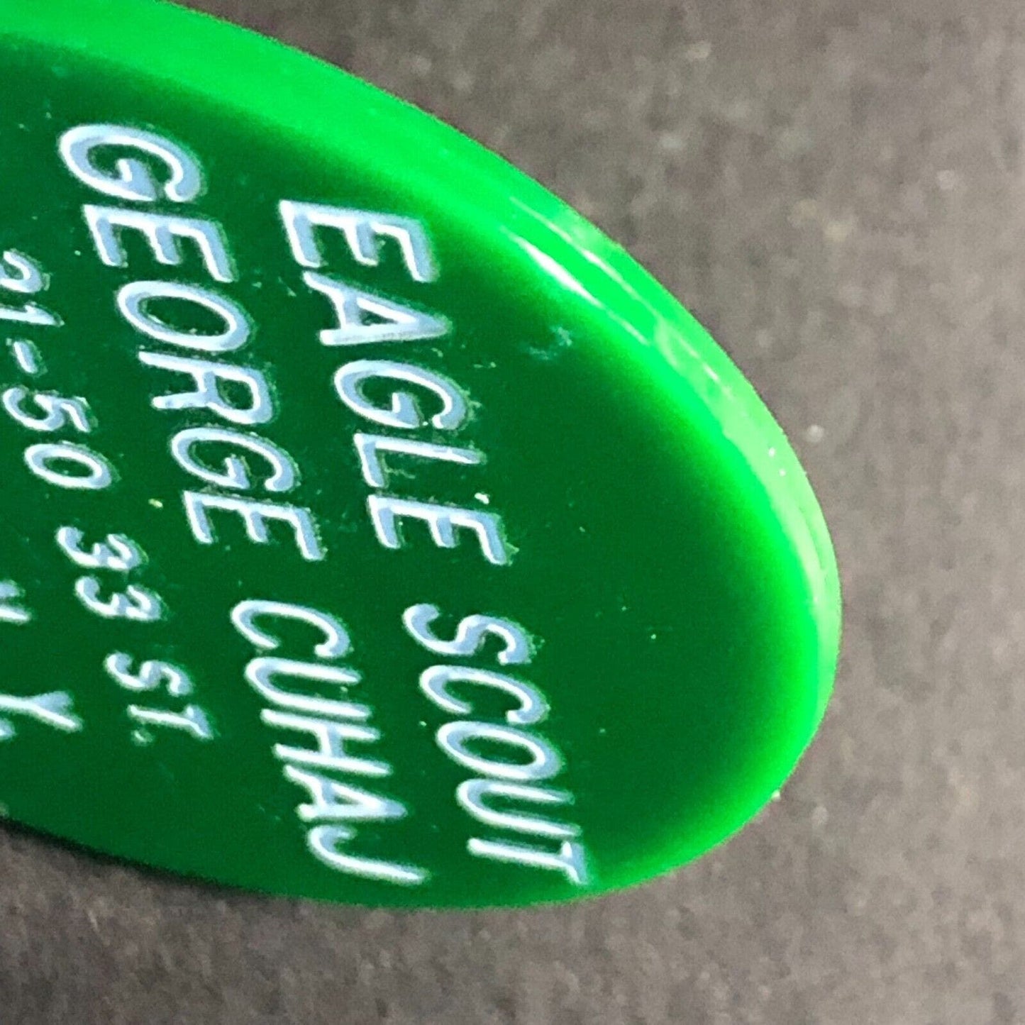 George Cuhaj Eagle Scout Jamboree Collector* 1977 Plastic Trade Token 37.5mm VGC