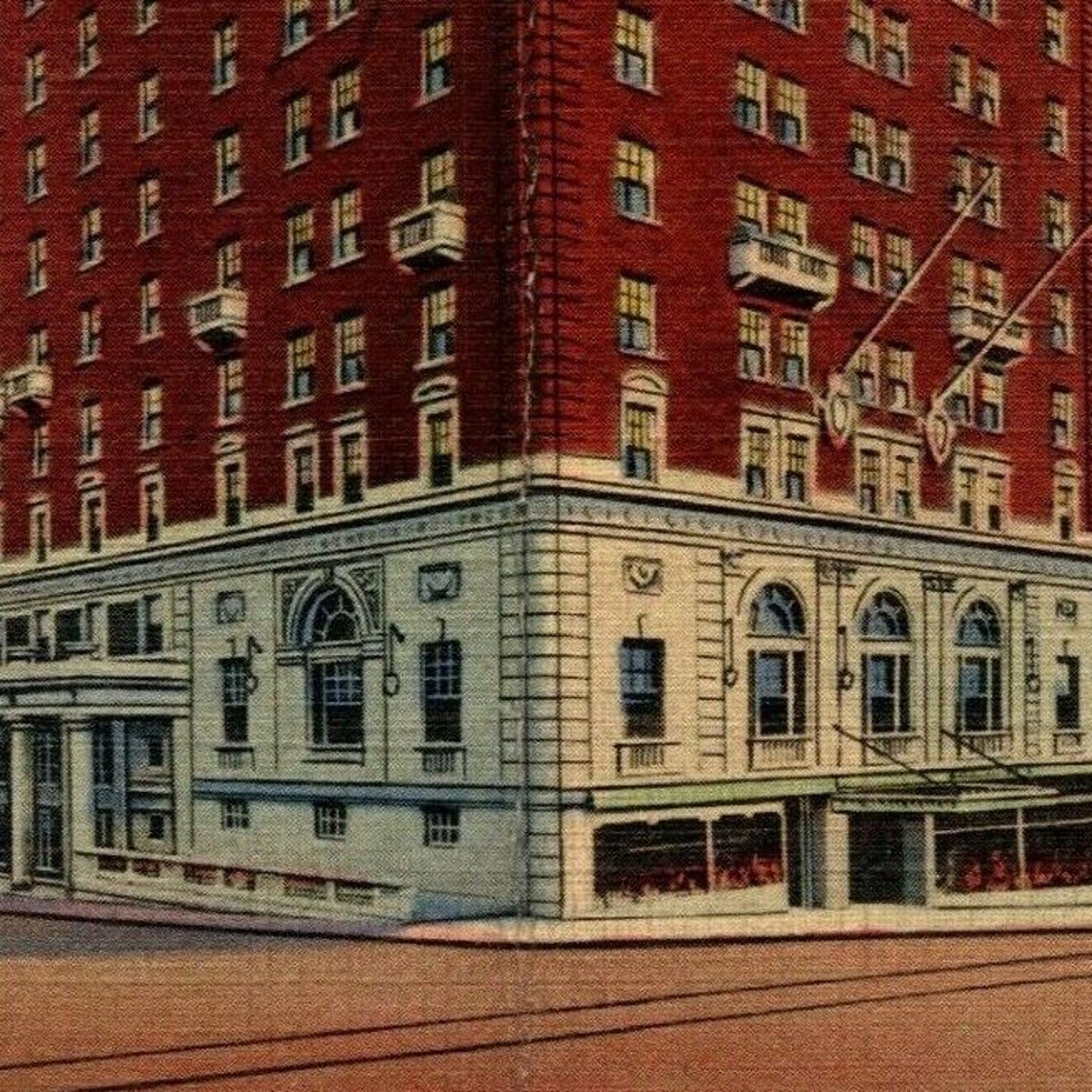 Vintage Linen Postcard - George Washington Hotel, Washington , PA
