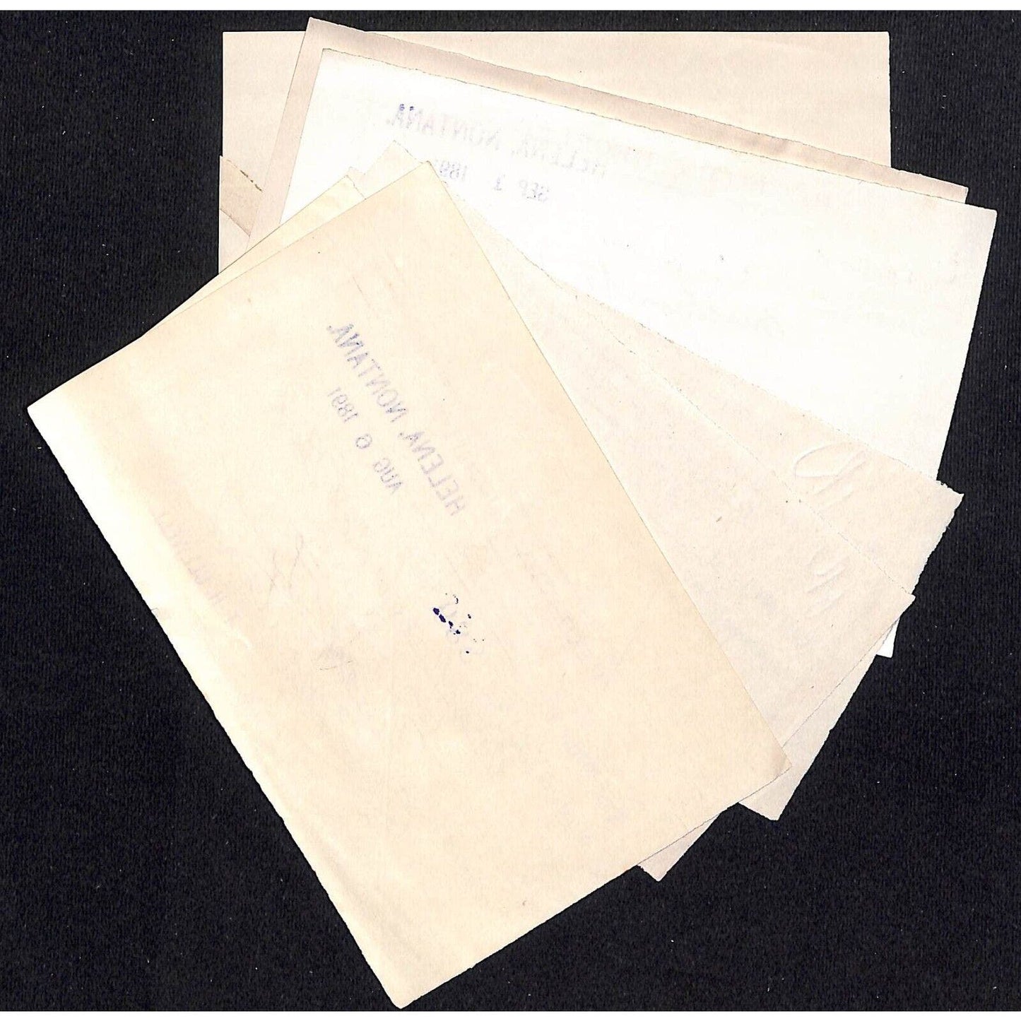 Helena Montana (Group of 7) 1891 Post Office Registry Receipt / Billhead