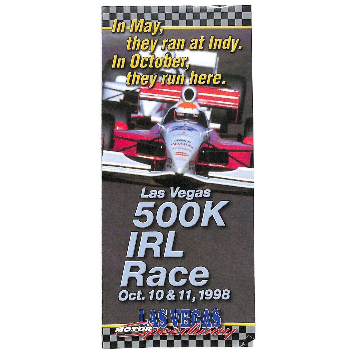 1998 Las Vegas Motor Speedway 500K IRL Race Info & Ticket Order Form Sheet