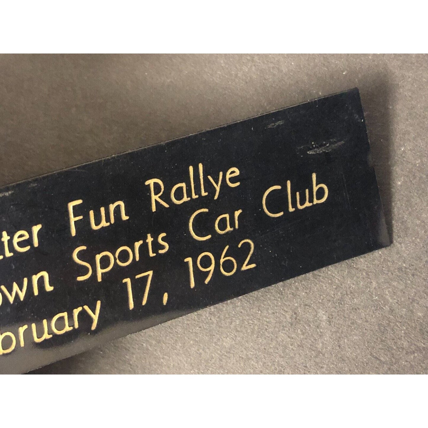 1962 Middletown Sports Car Club Winter Fun Rallye Auto Racing Wall Plaque
