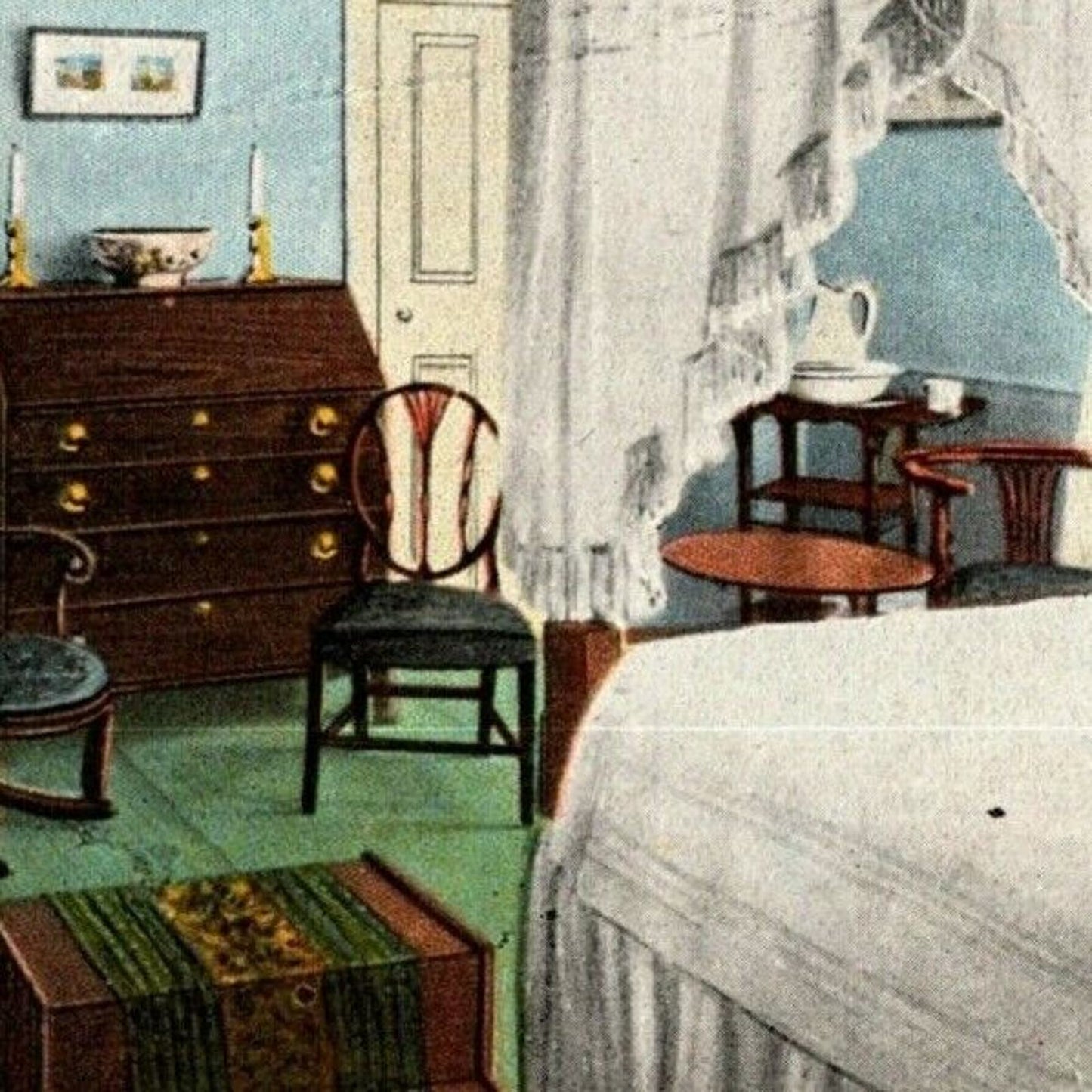 Nellie Curtis Room, Mount Vernon, VA - Vintage Postcard - NP