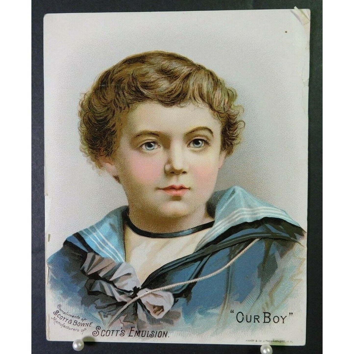 Victorian Advertising Trade Card - Scott's Cod Liver Oil Emulsion "Our Boy"