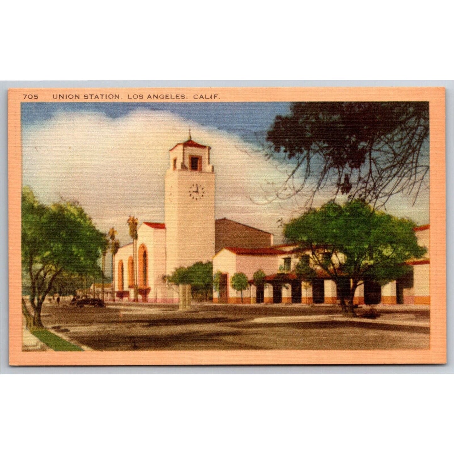 Union Station Los Angeles, Calif. - Linen Postcard c1930's NP VGC
