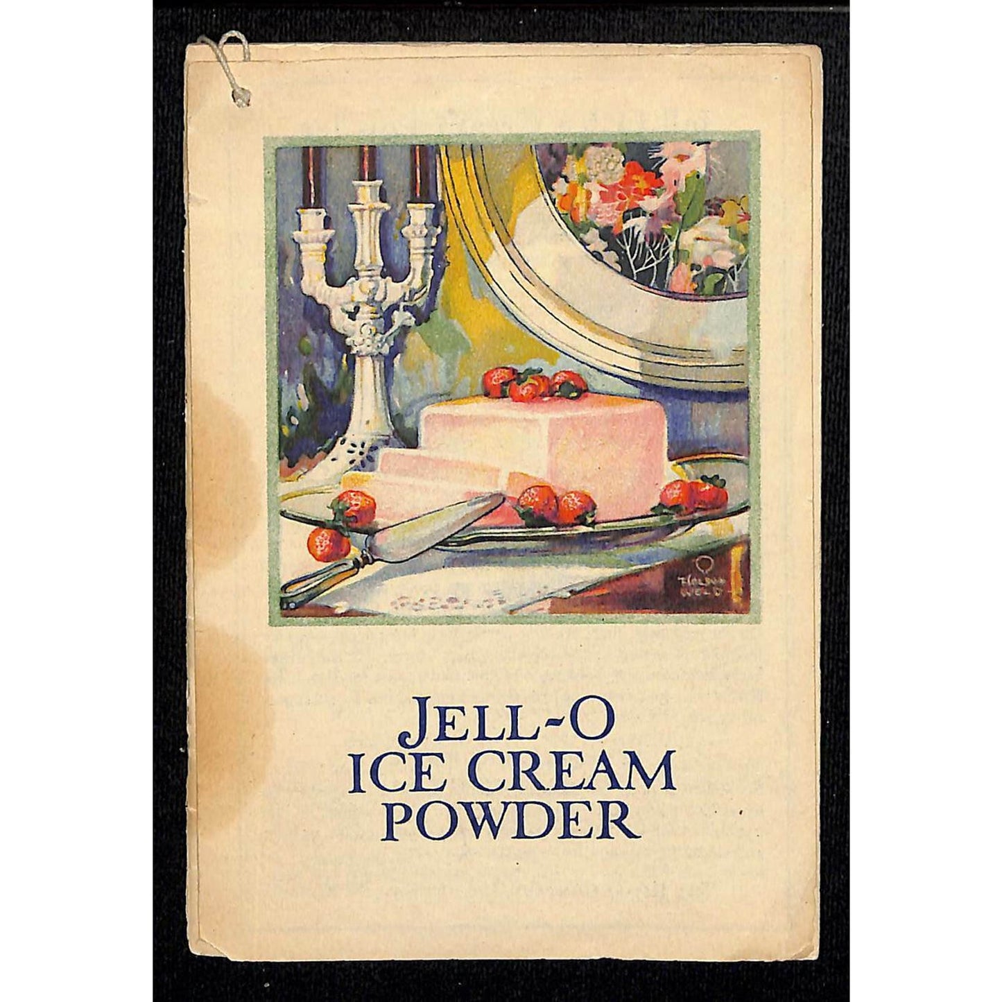 1924 Jell-O Dessert Recipe Booklet 18pp. w/ Ice Cream Powder