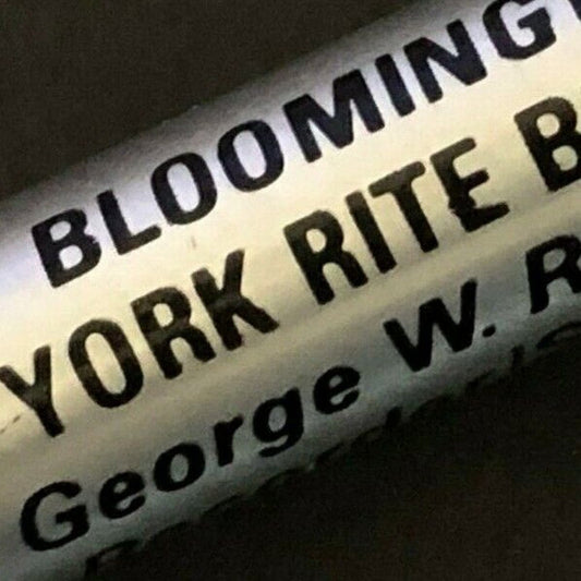 c1960's-70's "Bloomington (IL) York Rite Bodies" Mechanical Advertising Marker