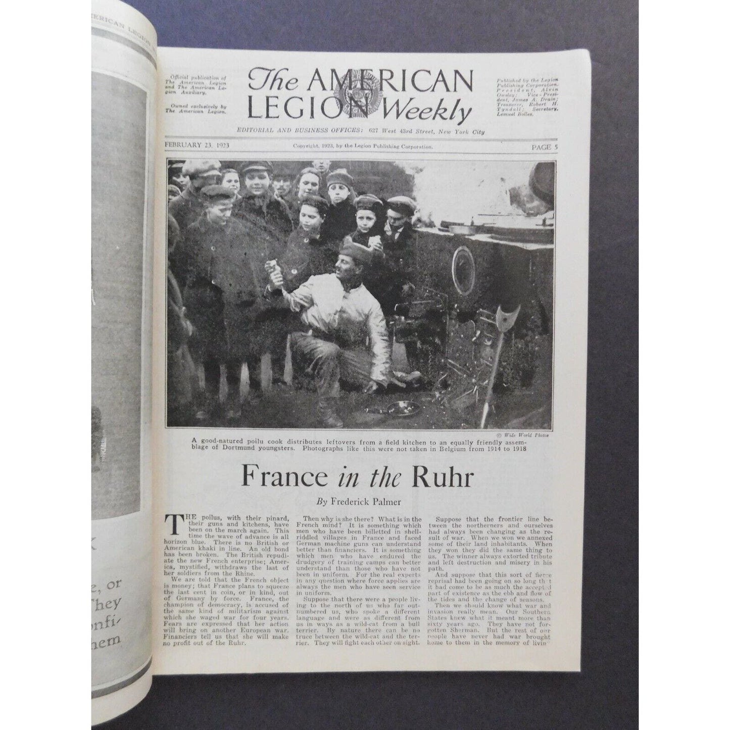 "The American Legion Weekly" Feb 1923 - 30 pgs.