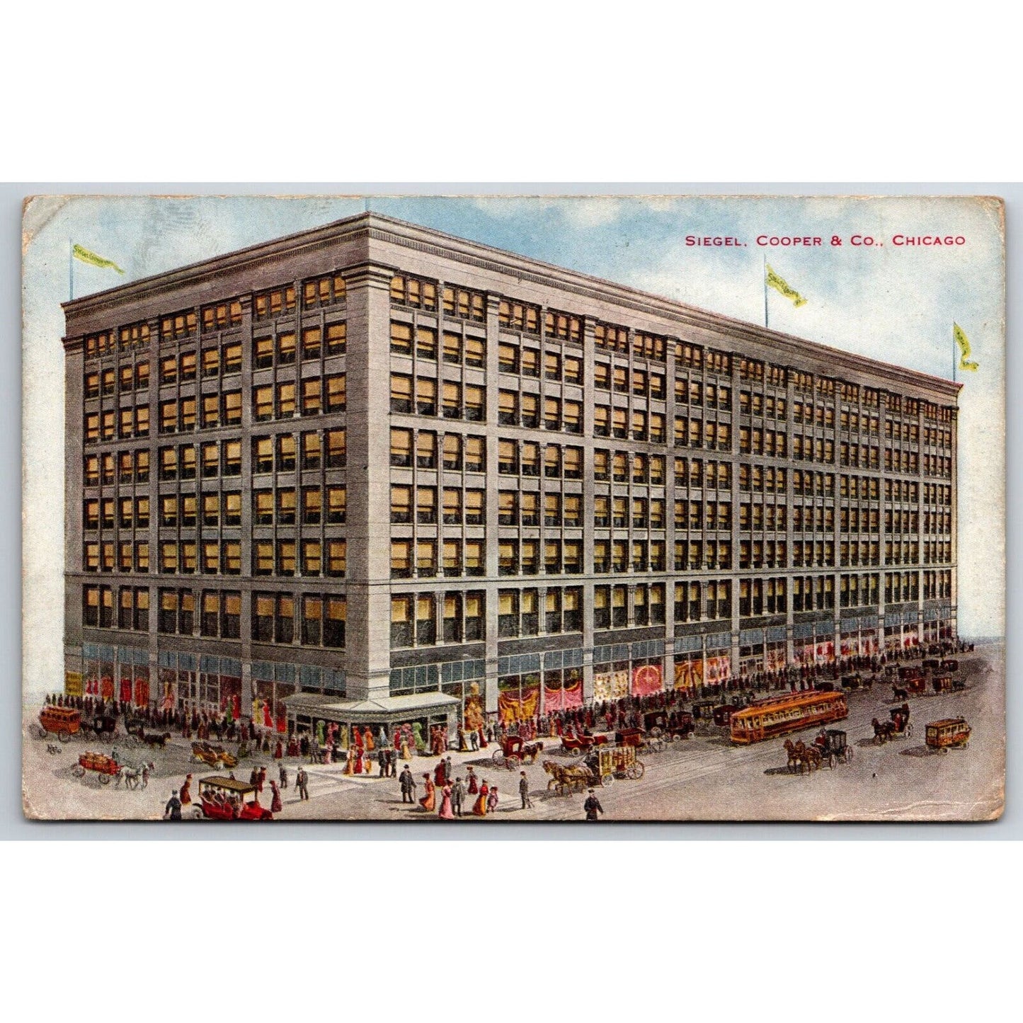 Siegel, Copper & Co., Chicago Building Advertising Postcard PM 1916 Scarce
