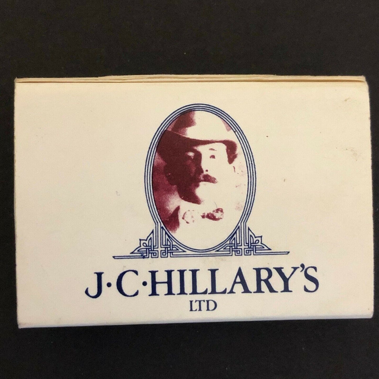 c1980's-90's Wooden Matchbox Matchbook - J.C. Hillary's Restaurant