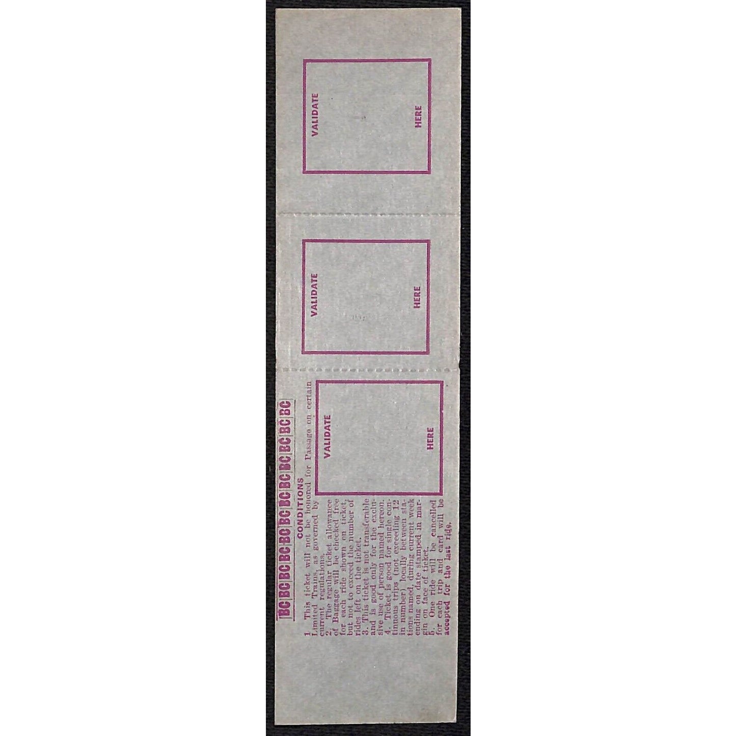 Chicago North Shore & Milwaukee Railway (Write In) NOS 12 Ride Ticket #2799