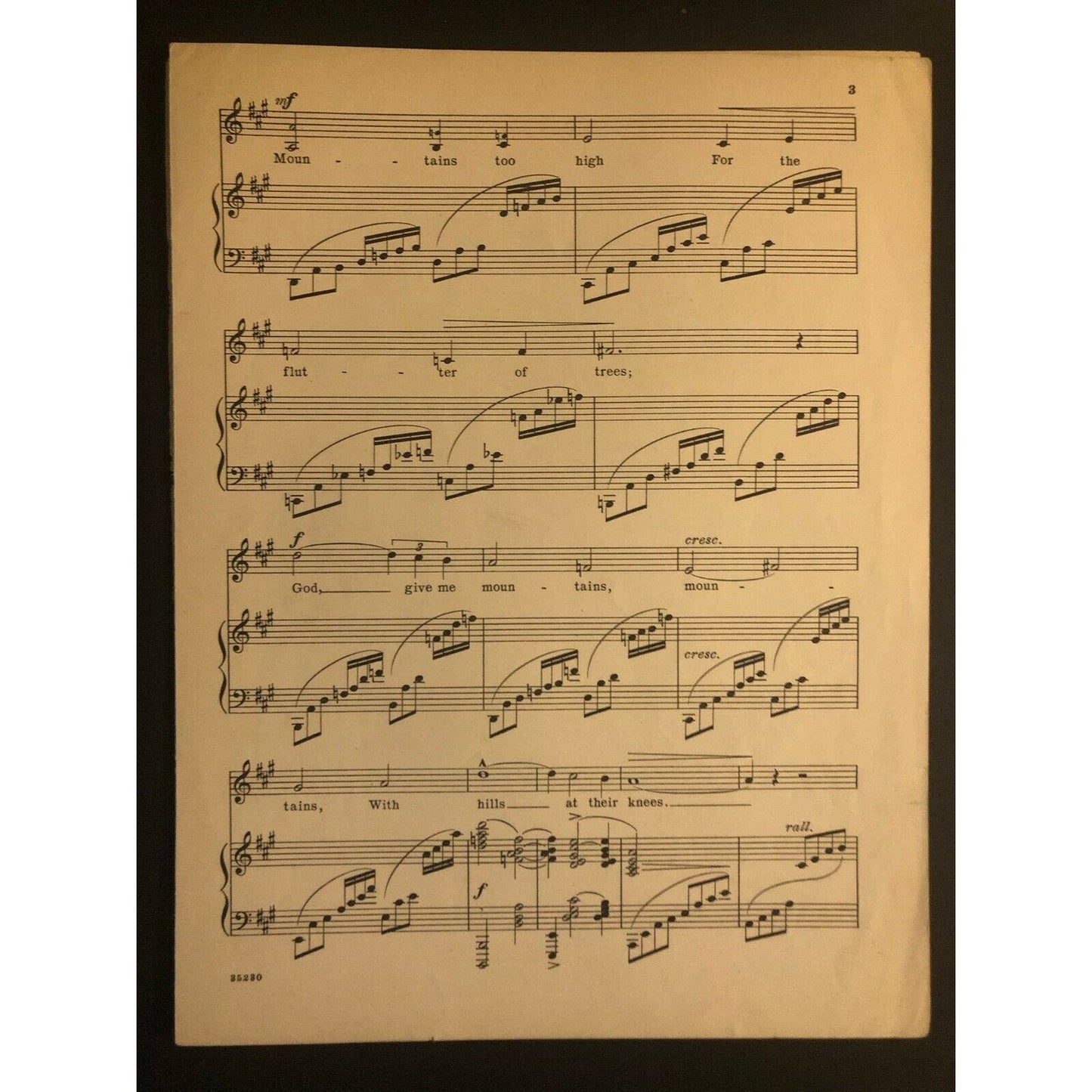 Vintage 1922 Sheet Music "Trees" Joyce Kilmer & Oscar Rasbach