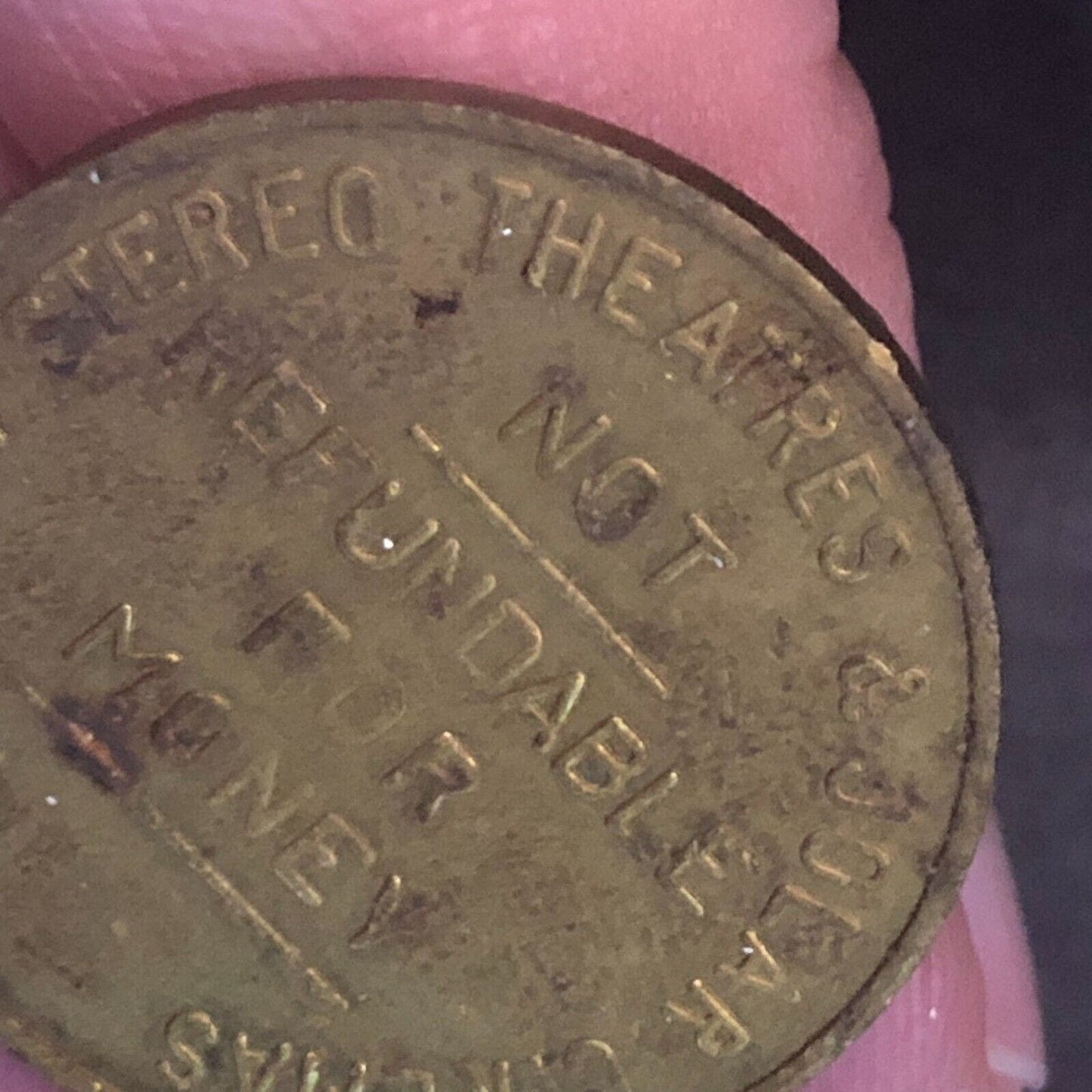 Ellwest Stereo Theatres & Jolar Cinemas Adult Peep Show Brass Token 25mm