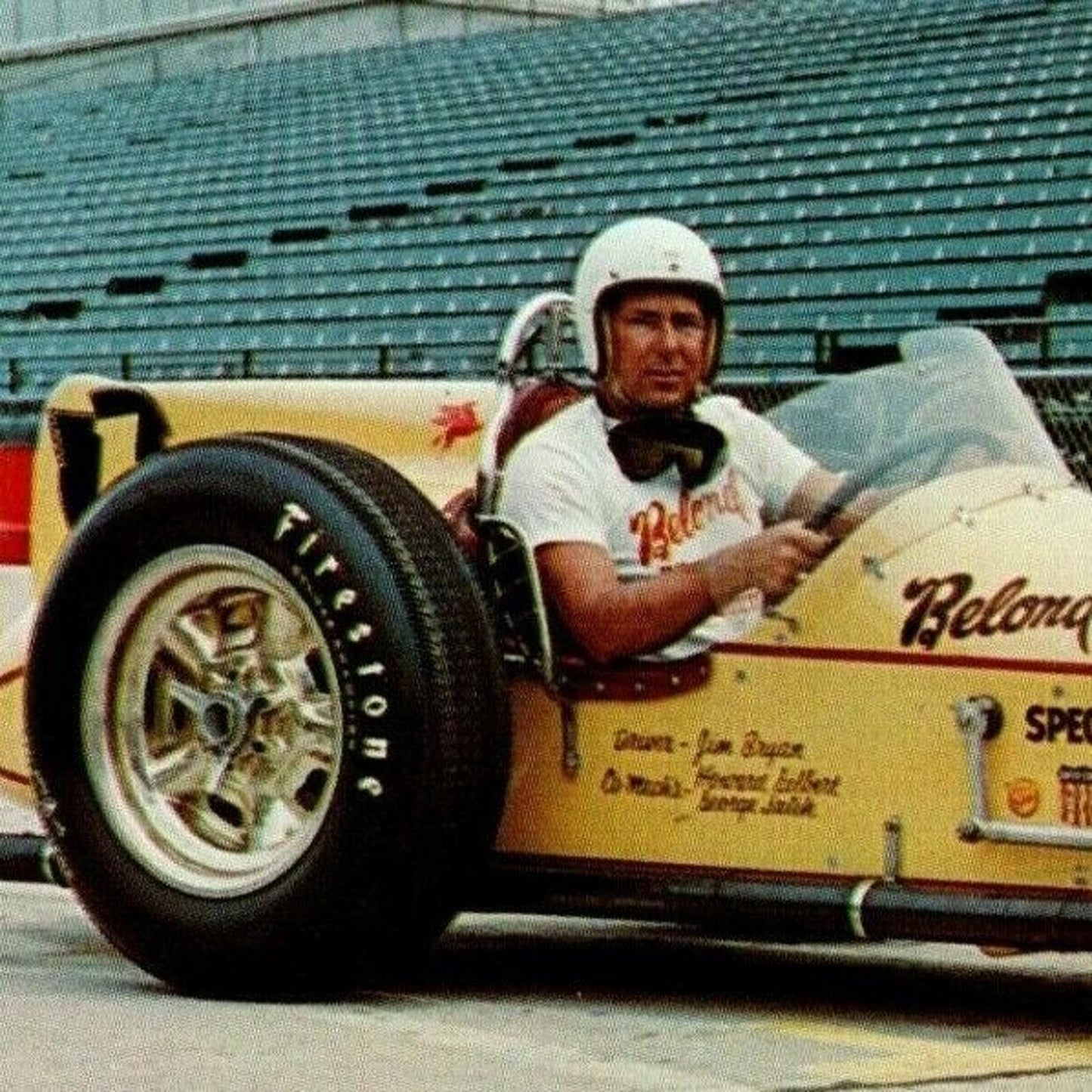 Indy 500 Postcard 1958 "Jimmy Bryan - 500 Mile Speedway" Unposted - VGC