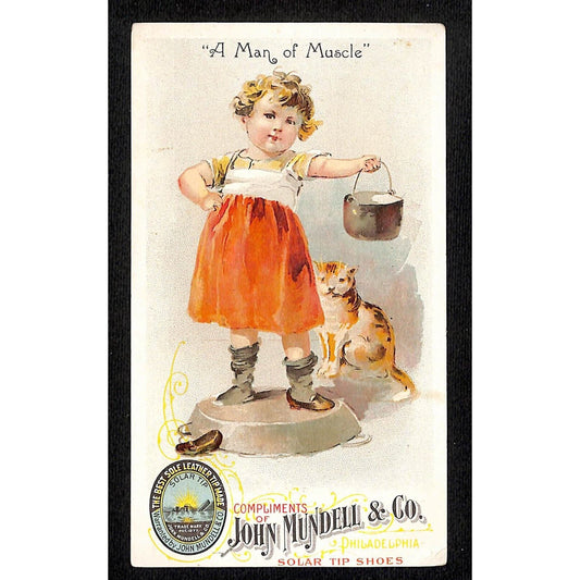 Mundell's Solar Tip Shoes WH & HM Miller York, PA Victorian Trade Card