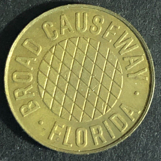 Broad Causeway Florida (Bay Harbor) Brass Transit Token - 20mm